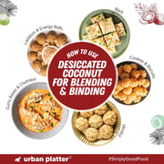 Urban Platter Desiccated Coconut, 250g (Unsweetened and Finely Grated, Ideal for Baking & Confectionery)
