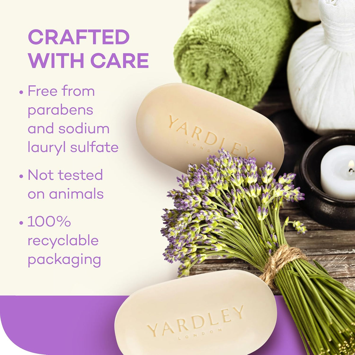 Yardley London English Lavender Bath Bar, 120g