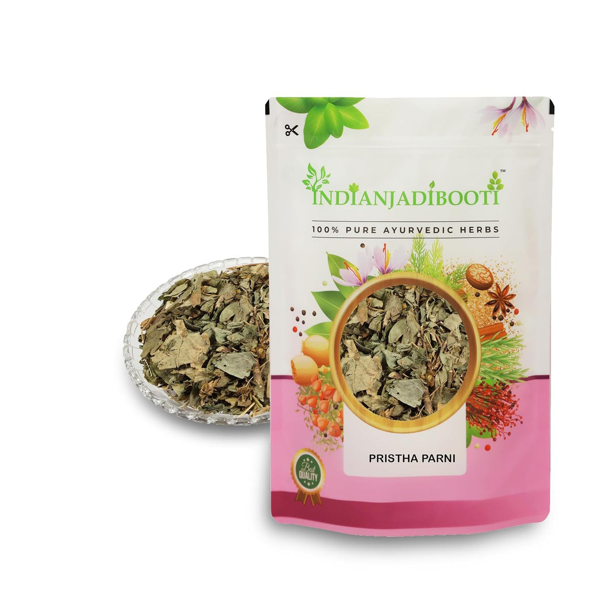 IndianJadiBooti Prishniparni (Uraria picta) | Prishat Parni | Natural Herb for Bone Healing & Dashamoola Ingredient | Raw Ayurvedic Roots | 400 Grams Pack