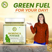 NatureVit Pure Moringa Leaf Powder 100g | Natural Superfood Supplement | Rich in Vitamins, Minerals & Antioxidants | Vegan & Gluten-Free