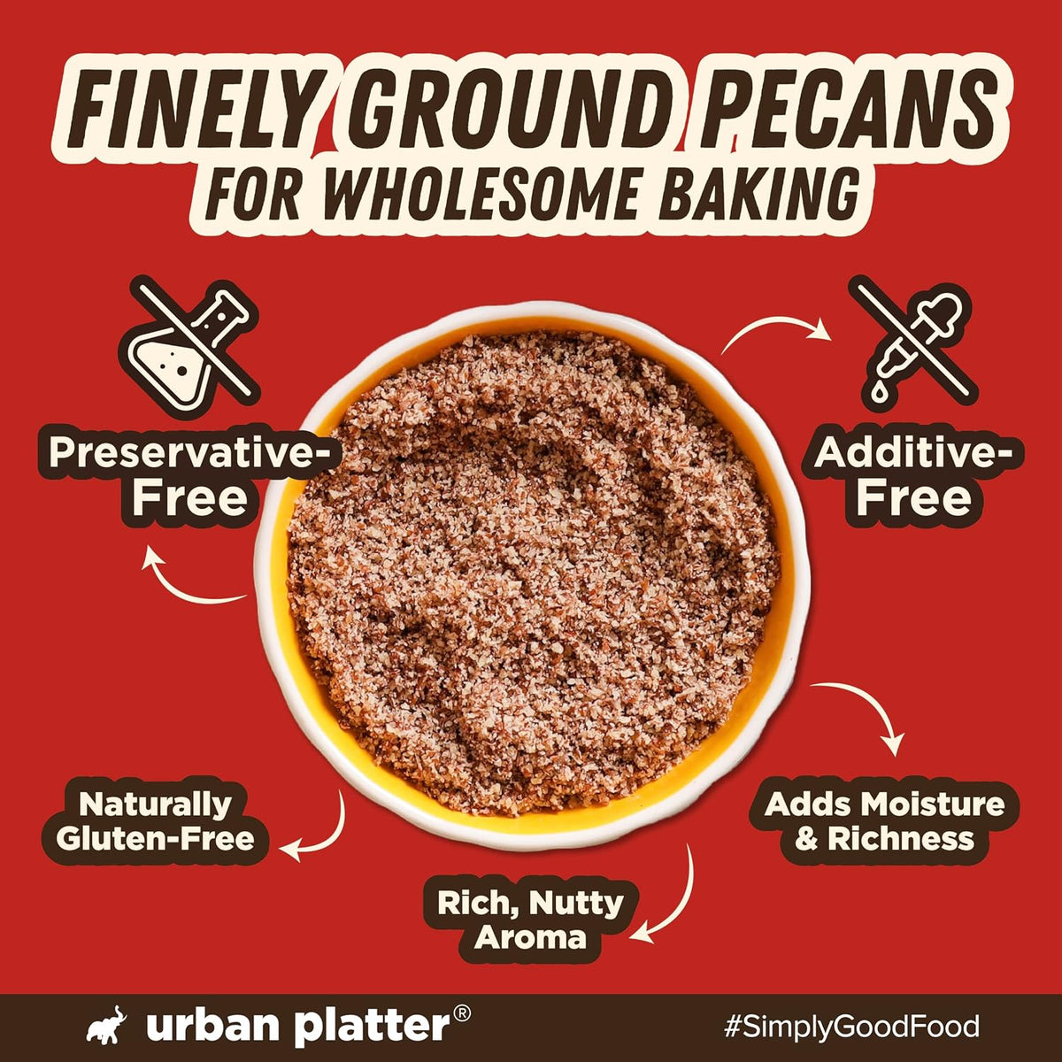 Urban Platter Pecan Flour, 200g (Imported from the USA | Ideal for Baking & Desserts)