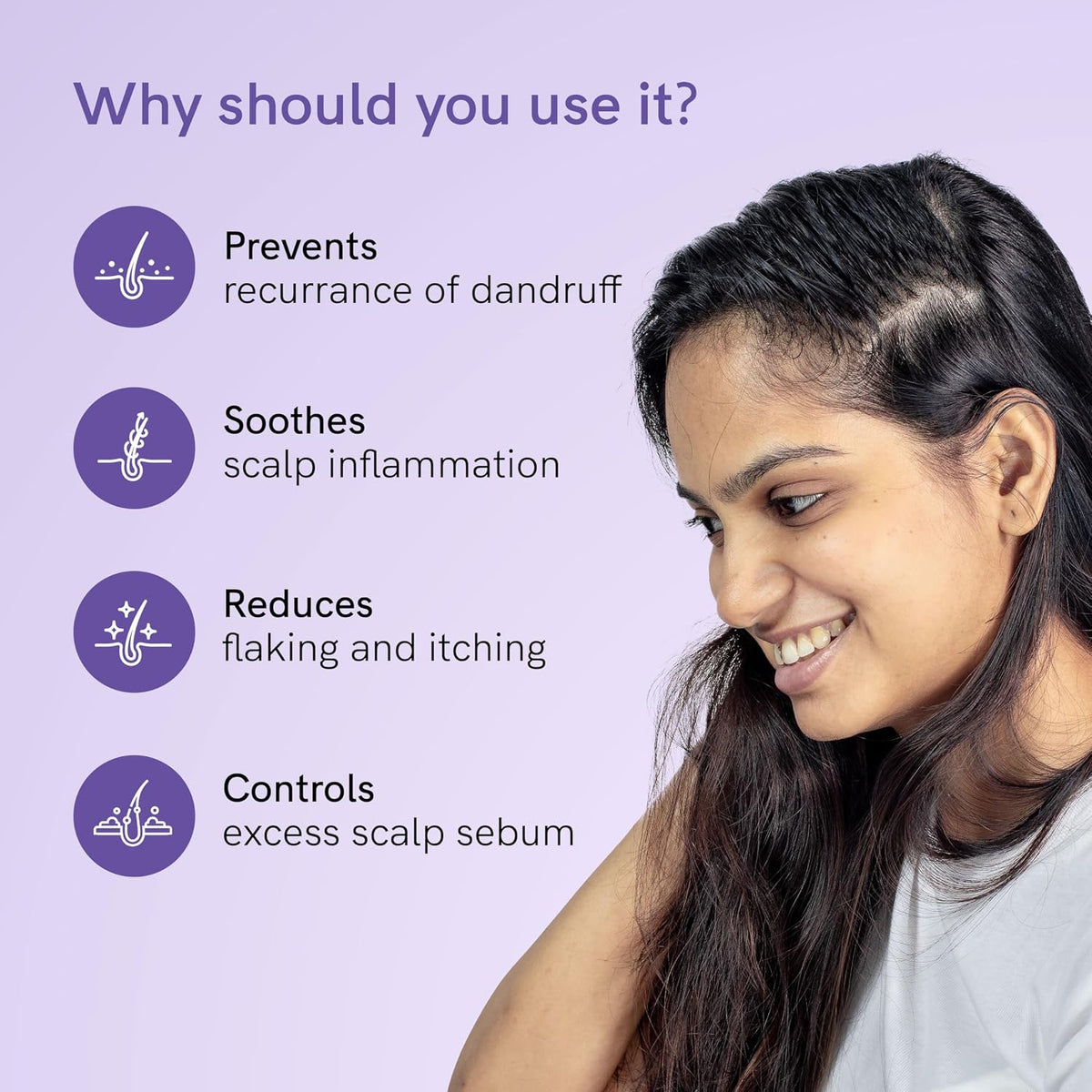 Be bodywise Anti Dandruff Scalp Serum 50ml | Fights Dandruff, Reduces flaky & itchy scalp | With Ichthyol Pale, Zinc Pyrithione, & Tea Tree Oil | Paraben & Sulphate free