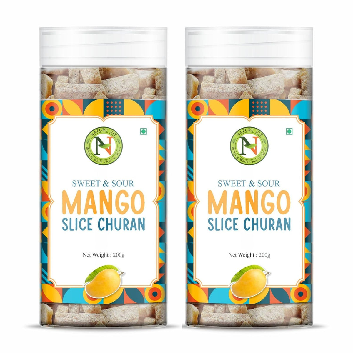 NatureVit Mango Slice Churan 400g | Sweet & Tangy Digestive Aam Chur | Raw Mango Slices & Indian Spices | Natural Mouth Freshener | After-Meal Snack