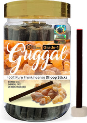 Parag Fragrances Guggal Dhoop Sticks/Frankincense Dhoop Batti Grade-1 Jar (Pack of 1 x 200Gm) Long Lasting Perfume for 24 Hours Home Fragrance/Meditation/Dhoop for Pooja