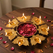 DSH Urli Bowl Handcrafted Bowl for Diwali Home Decoration for Floating Flowers and T- Light Candles Table Decor Item.. (Kamal 10 inch)