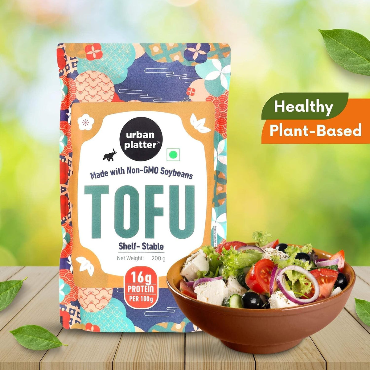 Urban Platter Firm Tofu, 200g (Ambient Storage | High in Protein | Preservative-Free | SOYA Paneer | Perfectly Plant-Based)