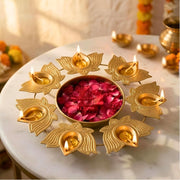 DSH Urli Bowl Handcrafted Bowl for Diwali Home Decoration for Floating Flowers and T- Light Candles Table Decor Item.. (Kamal 10 inch)