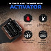 Beardo Advanced Hair Growth Serum 50ml + Dermaroller for Men | Hair Fall Control, Hair Regrowth & Thickening | Scalp & Beard Growth Treatment Kit for Men
