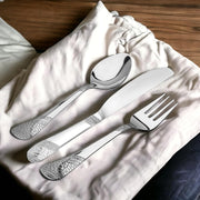Parage 6 Pieces Premium Stainless Steel 3mm Thick Dinner/Butter Knife, Table Fork, Spoon for Home and Kitchen, Luxury Dining Tableware Gift, Imperial Design, Silver