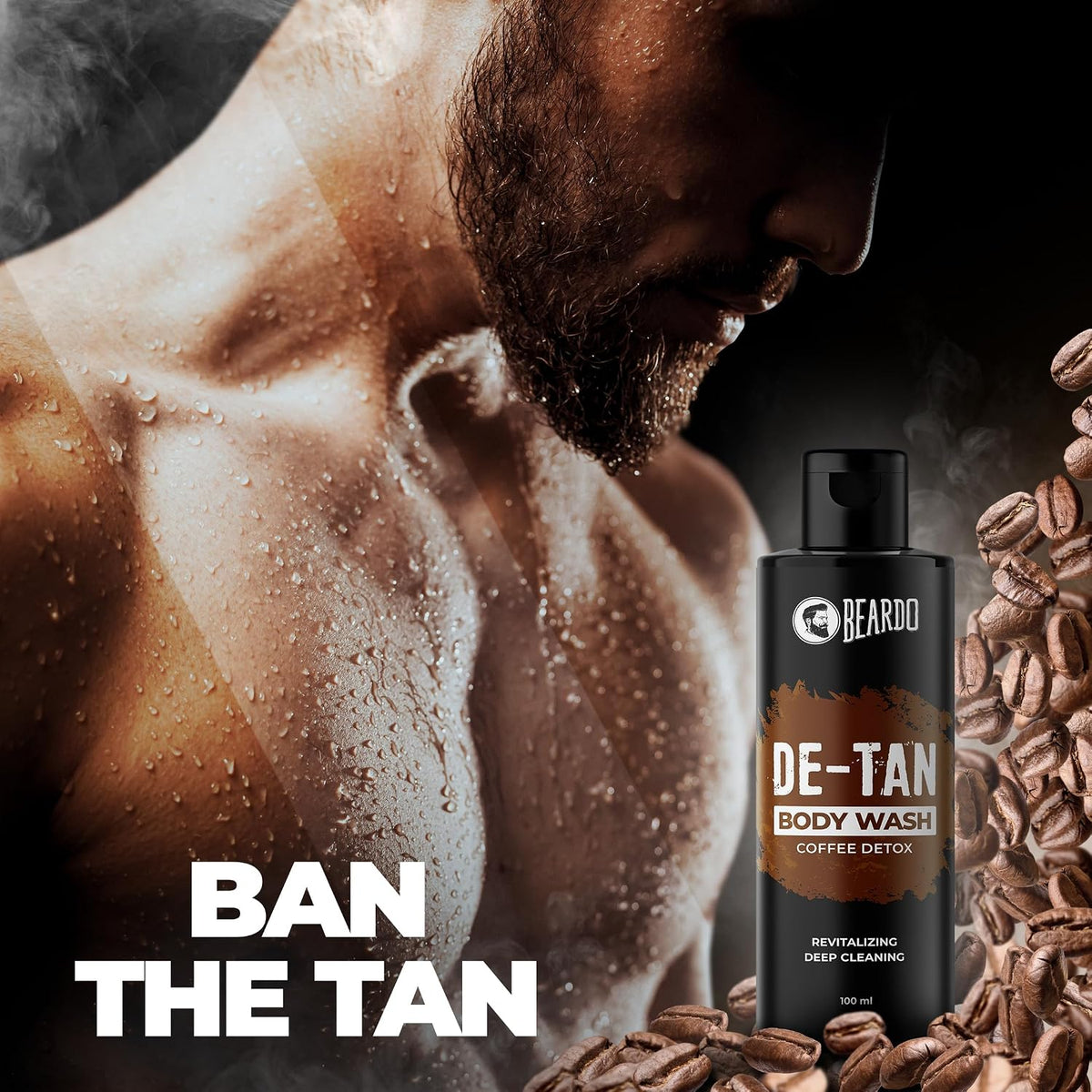 Beardo Ban the Tan Kit | Grooming kit for men | Detan Facewash | Detan Bodywash | Detan Face Scrub | Whisky smoke perfume body spray for men | Rakhi Gift Hamper for Brother | Gift for husband | Gift for boyfriend | Gift for Brother