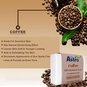 Astro Plus+ Coffee Hand-Made Soap Natural Handcrafted Coffee Soap Bar | Perfect for Face & Body (4 pieces)