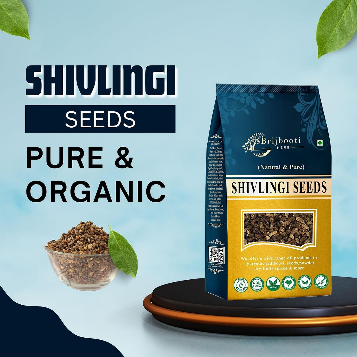 Brijbooti Shivlingi Beej 400 Gr | Shivlangi | Shivling | Sivalingi Seed | Bryonia laciniosa