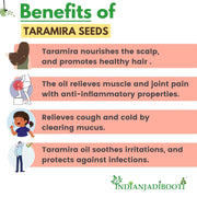 IndianJadiBooti Taramira Seeds - Jamba Beej - Eruca Sativa (Rocket Mustard) - Natural Spice for Pickles (Achar) & Hair Oil Extraction - 100g