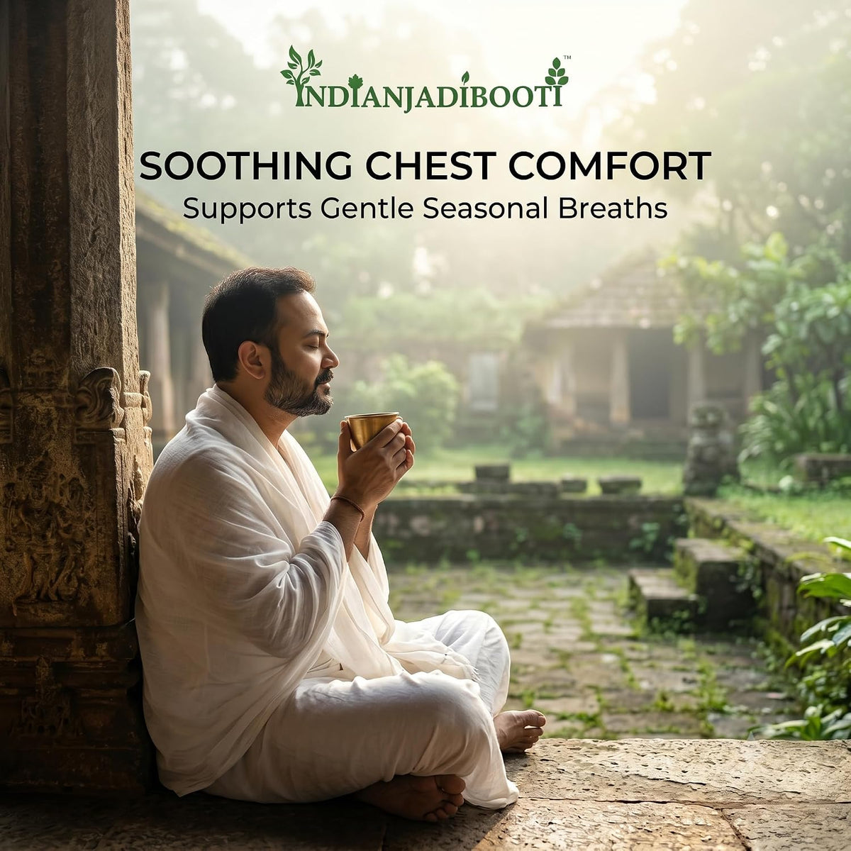 IndianJadiBooti Pure Pushkarmool Powder (Inula Racemosa) | Raw Ayurvedic Botanical for Respiratory Wellness, Chest Comfort & Heart-Centric Vitality (400g)