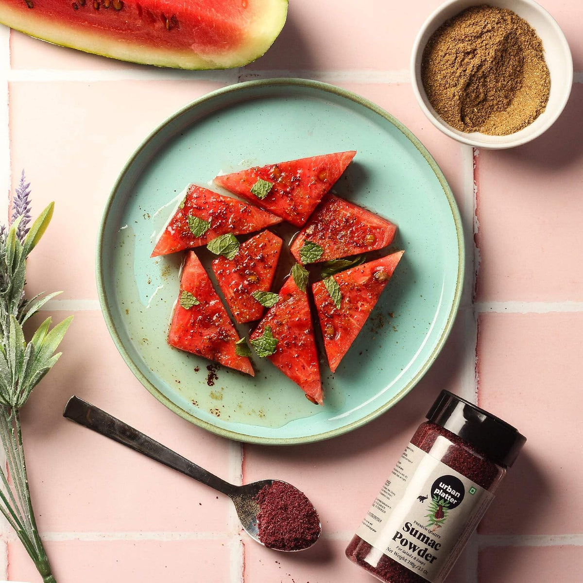 Urban platter Sumac Powder, 100Gram, Versatile Spice, Citrusy And Fruity, Perfect For Dry Rub And Seasoning.