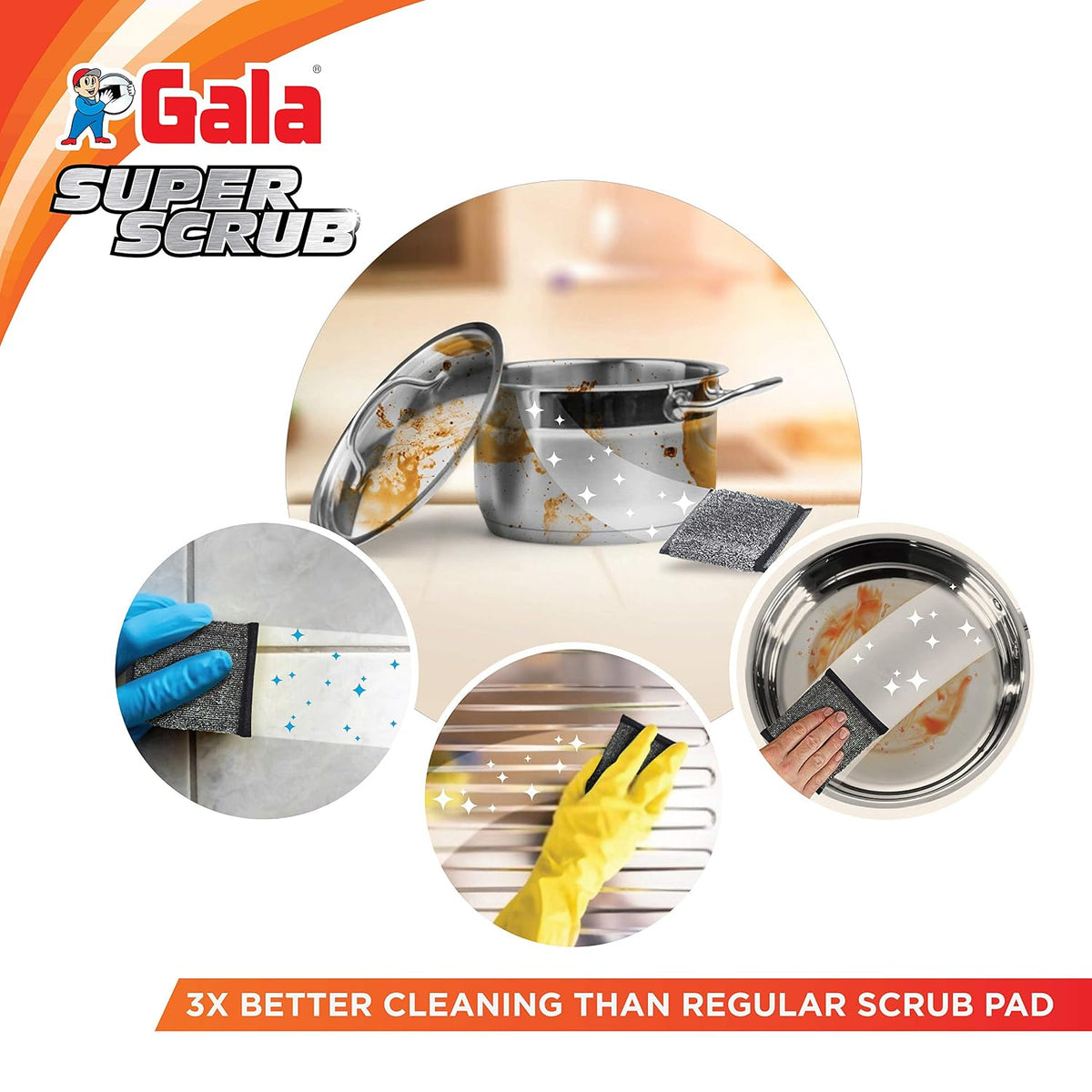 Gala Super Scrub Set (Black, 1 Piece)