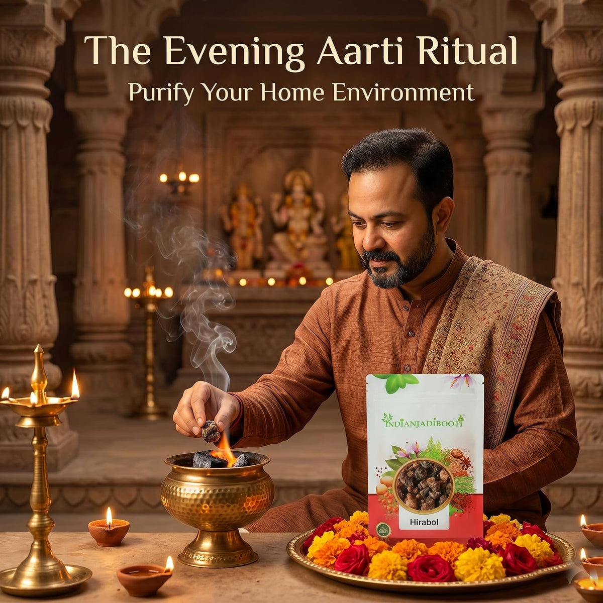 IndianJadiBooti Pure Myrrh Resin 50g | Aromatic Incense & Wellness