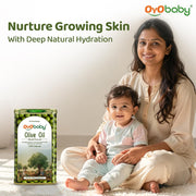 OYO BABY 100% Pure Olive Oil for Baby - 200ml | Enriched with Vit E & Omega 3 | Baby Massage Oil for Skin & Hair Nourishment | Edible Food-Grade Oil
