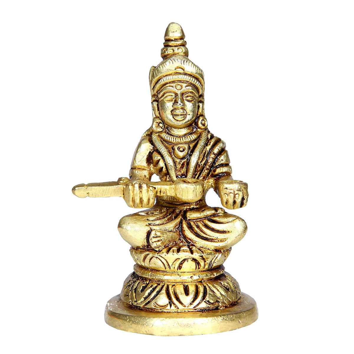 Aalayam Selveer Annapurna Devi Idol Brass | Annapoorani Statue | Annapoorni Idol | Annapurani Silai Brass 8.5cm Height Brass Gold Colour 1 Piece