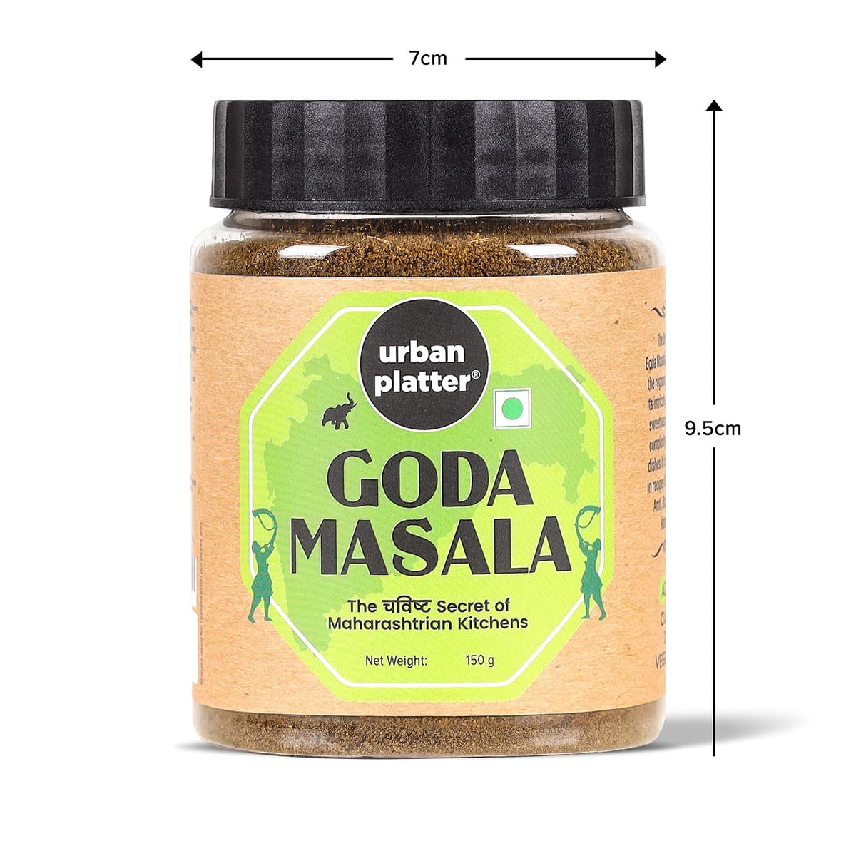 ⁠Urban Platter Maharashtrian Goda Masala, 150g (Signature Chavistha Desh-style Blend | Onion & Garlic-free | Additive & Preservative-free)