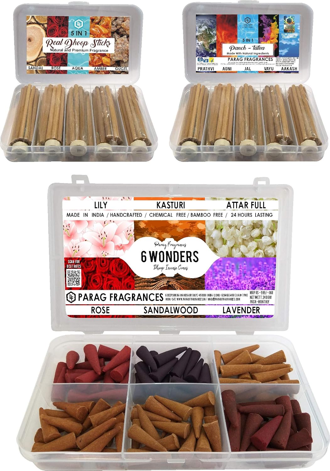 Parag Fragrances Guggal Dhoop Sticks/Frankincense Dhoop Batti Grade-1 Jar (Pack of 1 x 200Gm) Long Lasting Perfume for 24 Hours Home Fragrance/Meditation/Dhoop for Pooja
