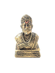 SHINDE EXPORTS Chatrapati Shivaji Maharaj Statue murti Idol for car Dashboard (Golden)