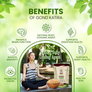 The Old Natural Gond Katira (Tragacanth Gum) – 100% Natural Plant-Based Edible Gum | Cooling Superfood for Summer Drinks | Supports Digestion & Hydration | 200g