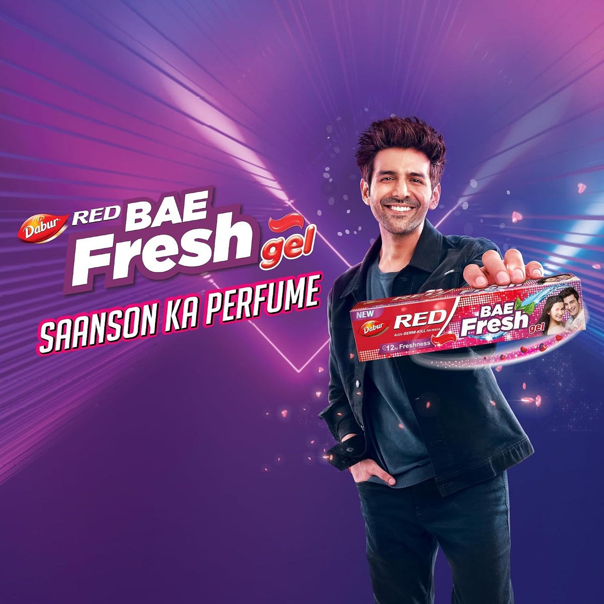 Dabur Red Bae Fresh Gel - 600gm (300gm*2) | Fights Bad Breath, Cavity Germs and Plaque | 12hr Freshness | Activ Germ-Kill formula