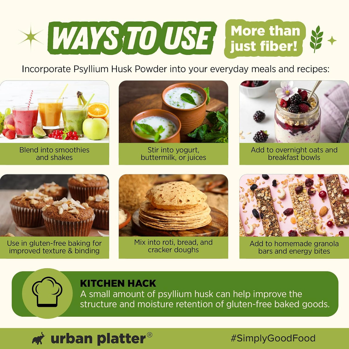 Urban Platter Isabgol Powder, 600g (Finely Milled Psyllium Husk, Rich in Dietary Fibre, Supports Digestive Health, Nature's Soluble Fibre)