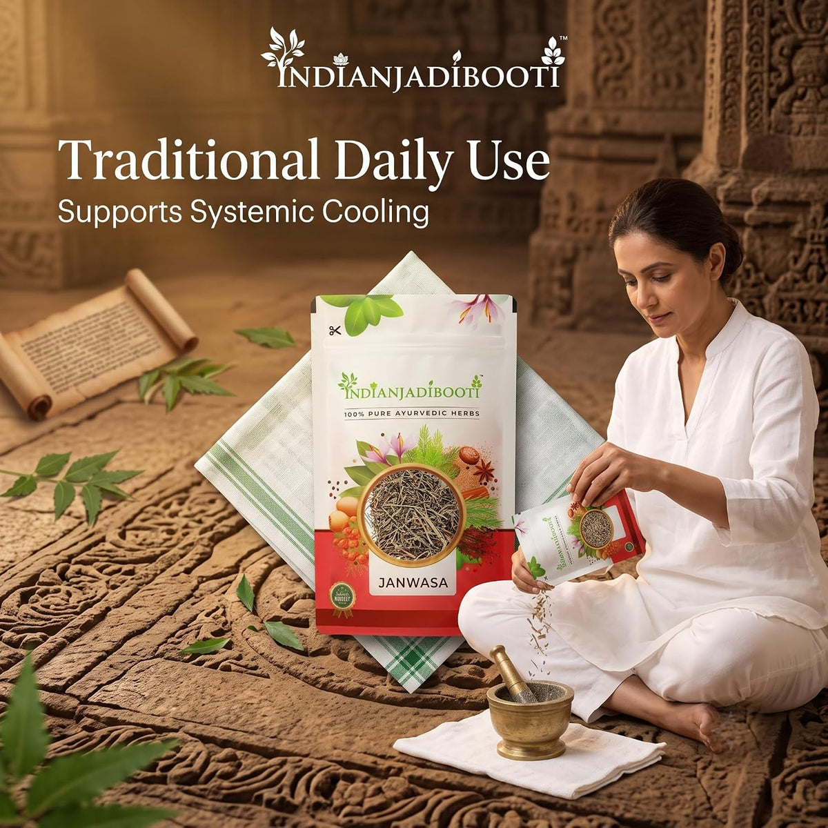 IndianJadiBooti Pure Janwasa (Yavasa/Camel Thorn) | Alhagi Maurorum | Traditional Ayurvedic Botanical for Digestive Comfort, Systemic Cooling & Excretory Harmony (800g)