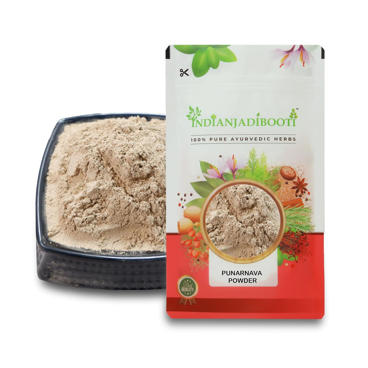 IndianJadiBooti Punarnava Powder Boerhavia Diffusa | Supports Kidney Health & Water Balance | Punarnava Churna For Urinary Wellness & Swelling Relief | With Boerhavia Diffusa Root
