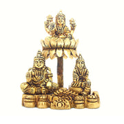 Aalayam Selveer Kuber Lakshmi Idol | Kuber Laxmi Murti | Lakshmi Kubera Statue Brass Height 12.7cm Gold Colour 1 Piece