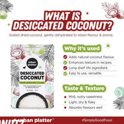 Urban Platter Desiccated Coconut, 250g (Unsweetened and Finely Grated, Ideal for Baking & Confectionery)