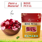 Brijbooti Rose petals dried 100 Gram | Rose petals dried edible | Gulab Patti for Face, Body, Bath, Hair, Cooking, Eating & Herbal Tea | Rose Flower