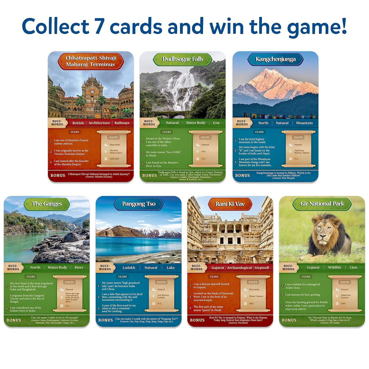 Skillmatics Guess in 10 Wonders of India – Educational Card Game for Kids