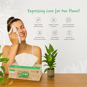 Sri Sri Tattva Eco Kranti - Facial Tissue Paper Box | 100 Pulls x 3 Packs | 100% Natural Bagasse | Biodegradable, Compostable