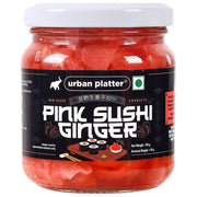 Urban Platter Pink Sushi Ginger, 190g, Drained Weight 110g [Gari, Japanese Style Pickled Ginger, Sushi Ingredient, Thinly Sliced, Perfectly Aromatic]