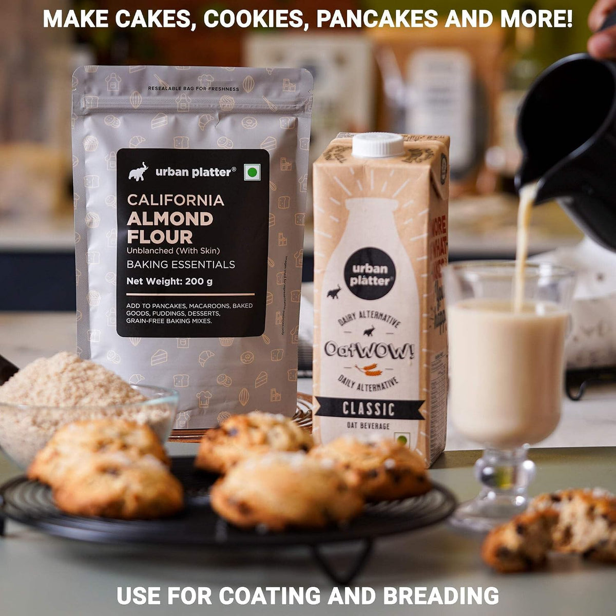 Urban Platter Natural Almond Flour, 200 g