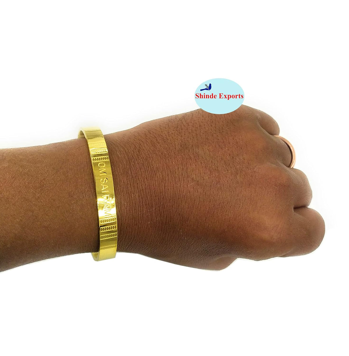 SHINDE EXPORTS brass sai baba bracelet for men and women gold plated kada