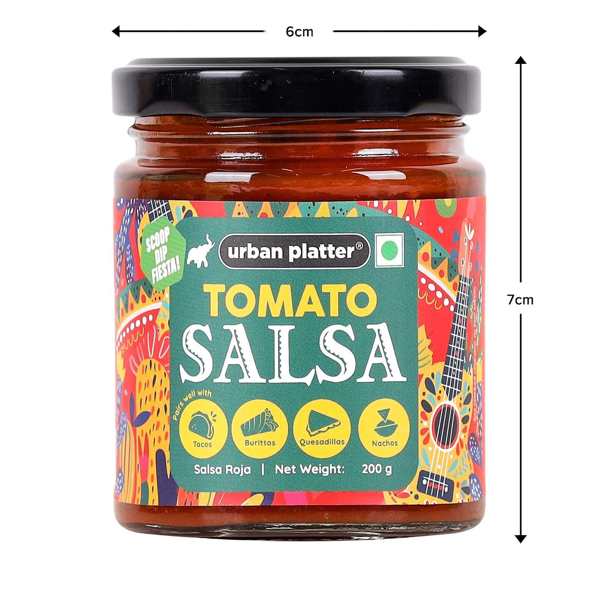Urban Platter Tomato Salsa, 200g (Preservative Free | Vibrant & Zesty | Mexican Salsa)
