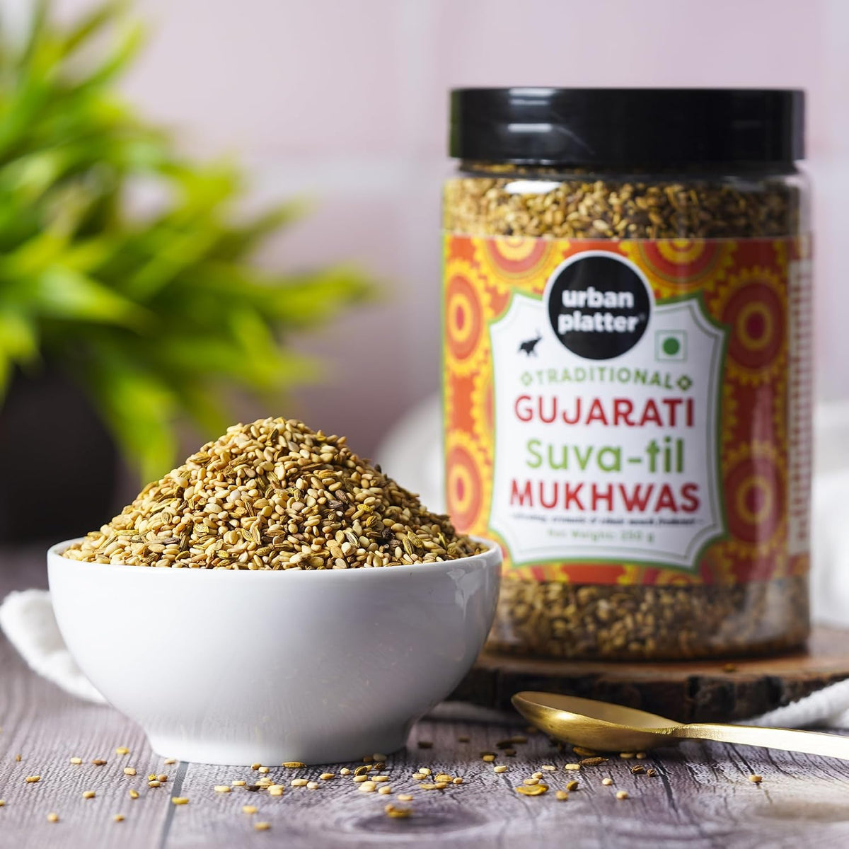 Urban Platter Traditional Gujarati SUVA-til Mukhwas, 250g (Mouth Freshener | Digestive | After-Meal Snack | Rich in Fibre)