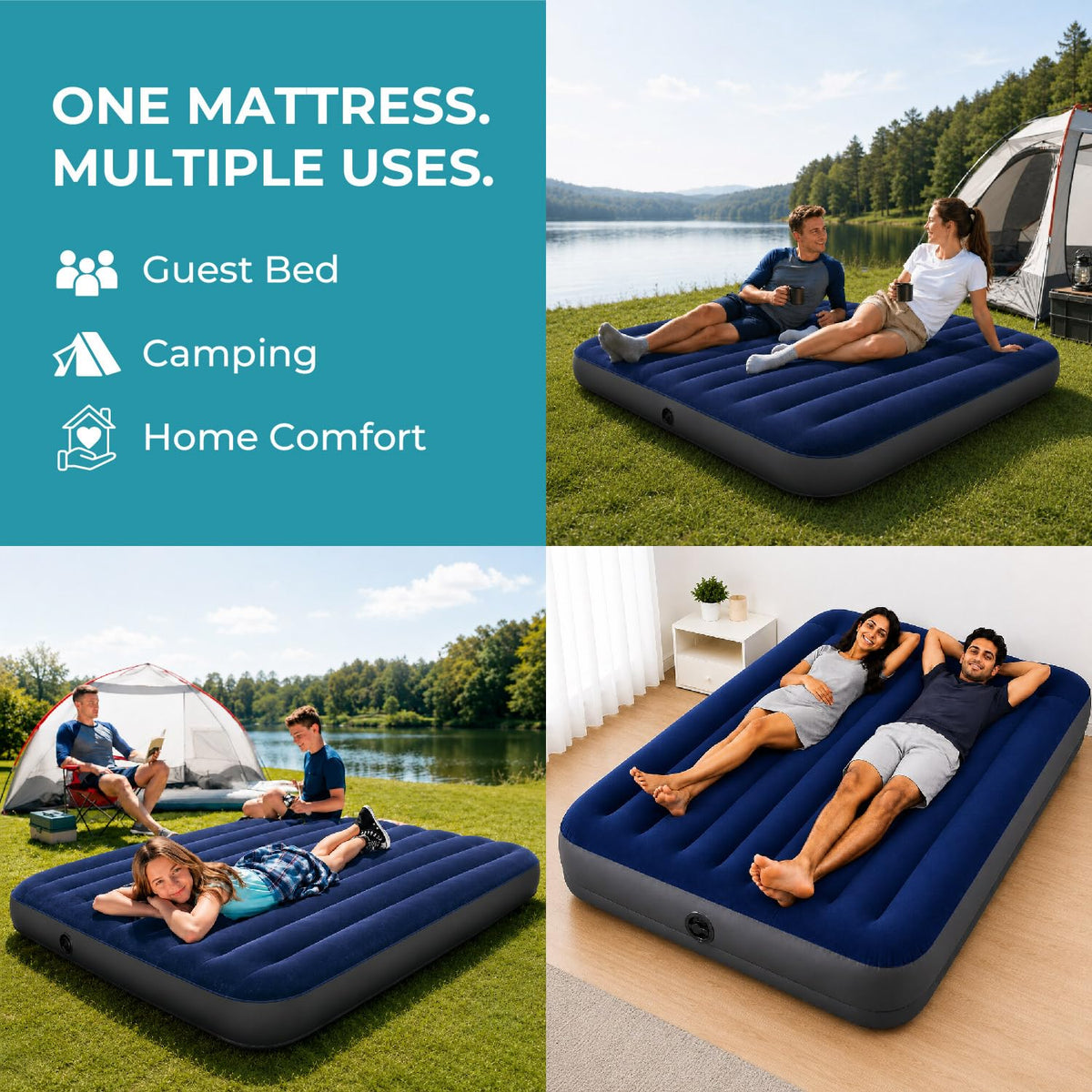 Toy Imagine Portable Inflatable Air Mattress Full Queen Size