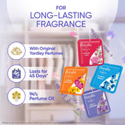 Floralis by Yardley London Air Pocket | Assorted Pack | Lasts up to 45 Days | For Cars, Cupbaord, Bathroom | 94% Perfume Oil