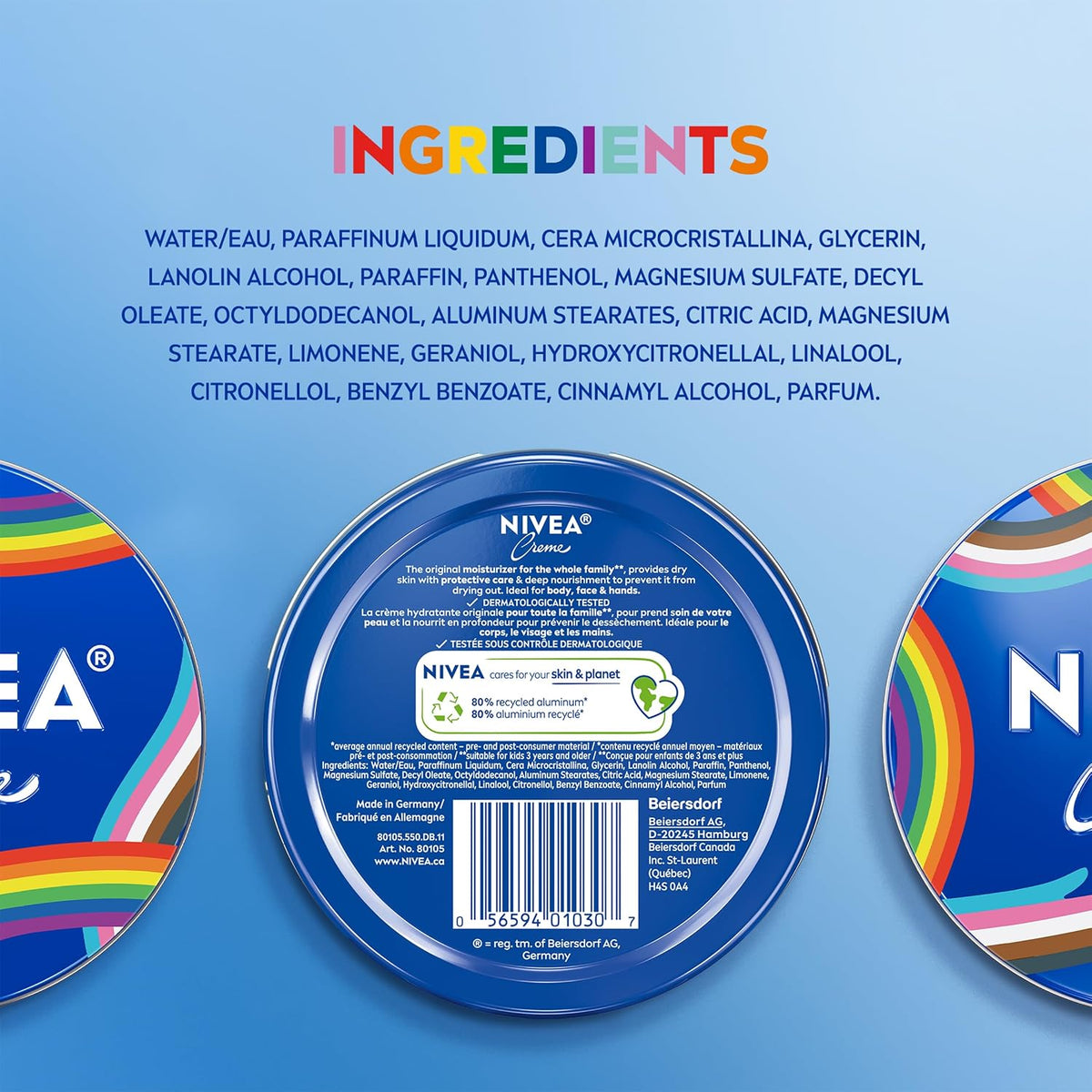 NIVEA Crème | Multi Purpose Cream | Gentle Moisturization | All Skin Types | All Season Cream (250ml)