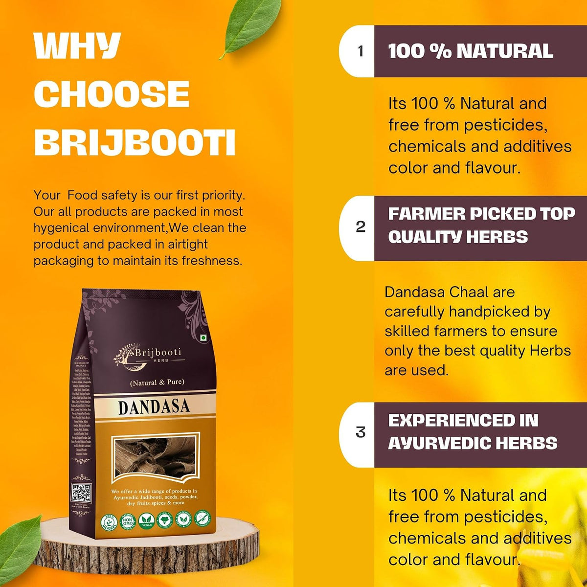 BrijBooti Dandasa 400 Gr - Datoon - Juglans - Walnut Tree Peel (Helps in teeth whitening)