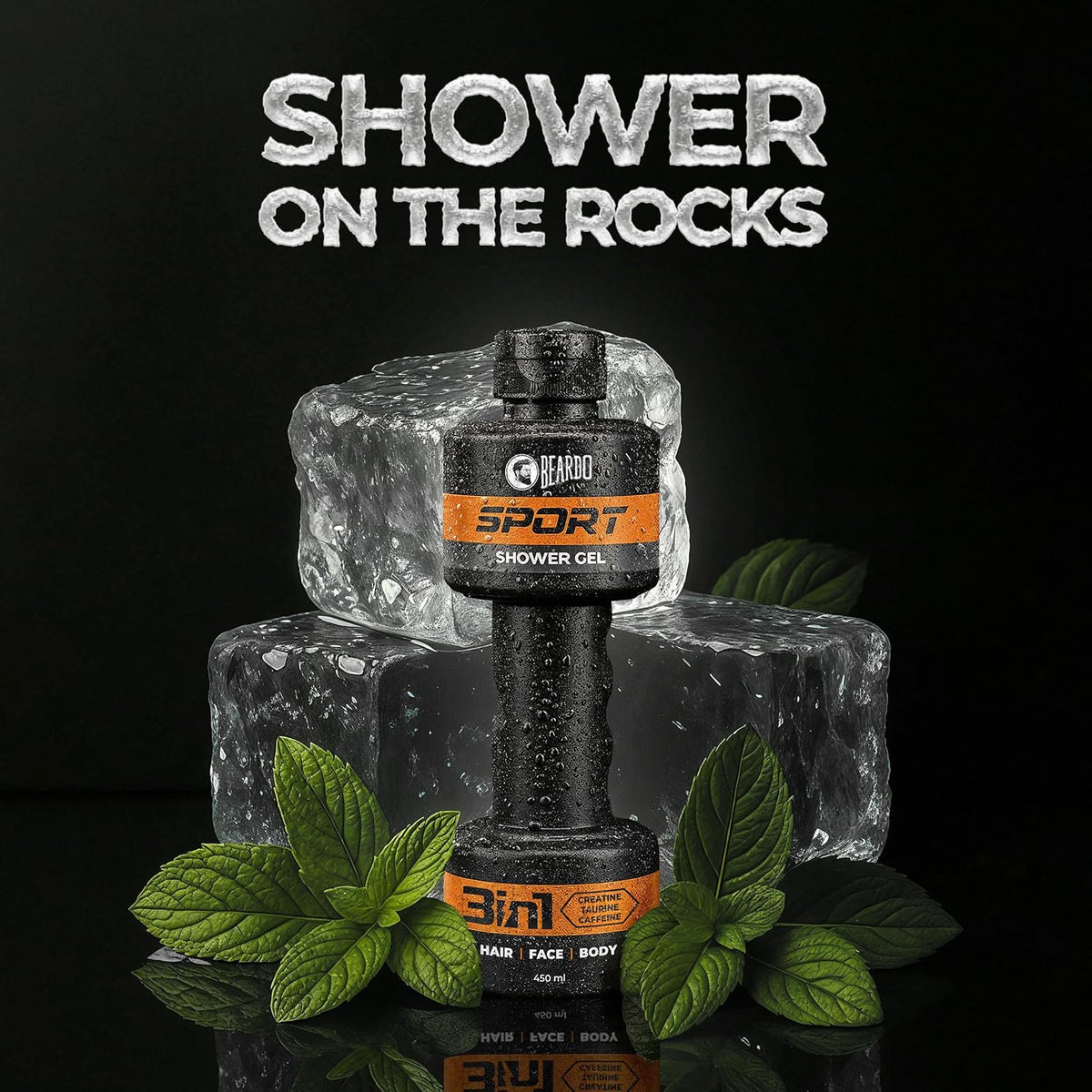 Beardo Sport 3-in-1 Body Wash Shower Gel for Men | Facewash + Shampoo + Exfoliating Bodywash | For Deep Cleansing, Detan & Cooling | Sports Shower Gel for Men | 450 ml