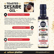 Urban Platter Korean-Style Toasted Sesame Oil, 250ml (Cold-Pressed | Rich Flavour | Known as Chamgireum | Perfect Finishing Oil for All Asian Dishes)