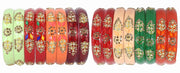 NMII Acrylic With Zircon Gemstone and Beads Studded Glossy Finished Kada Set For Women and Girls