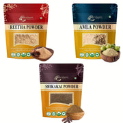 BrijBooti Reetha Amla Shikakai Powder for Hairs Reetha 150 Gm - Shikakai 150 Gm, Amla 100 Gm
