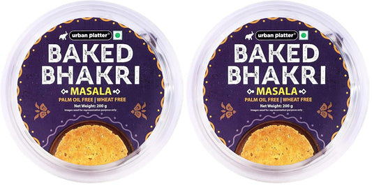 Urban Platter Baked Masala Bhakri, 200g (Wheat Free, Traditional Gujarati Snack) (Pack of 2)